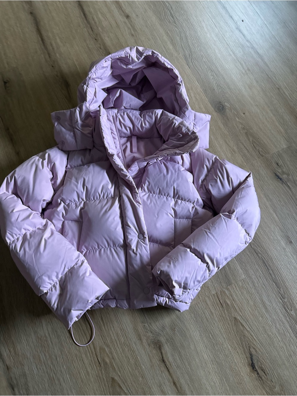 Lululemon cropped puffer jacket light pink - Picture 2 of 5